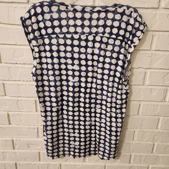 Gap Polka Dot Women's Top - Blue and White Small - Picture 7 of 8